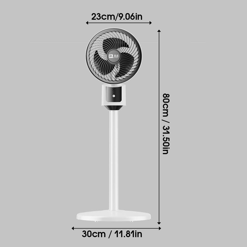 Standing Fan with Remote, 90° Oscillating, 3 Speeds, Adjustable Height Q68210