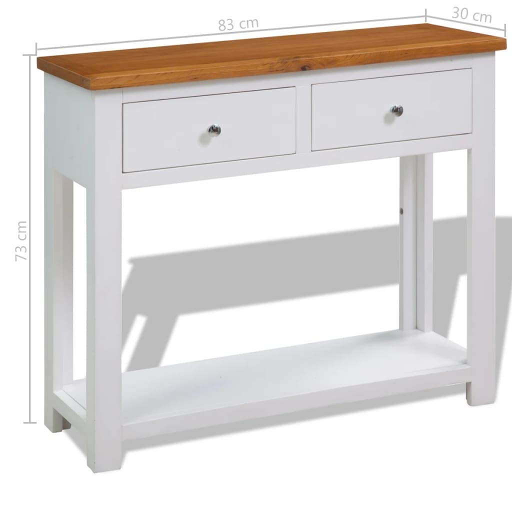 Solid Oak Wood Side Table Z349