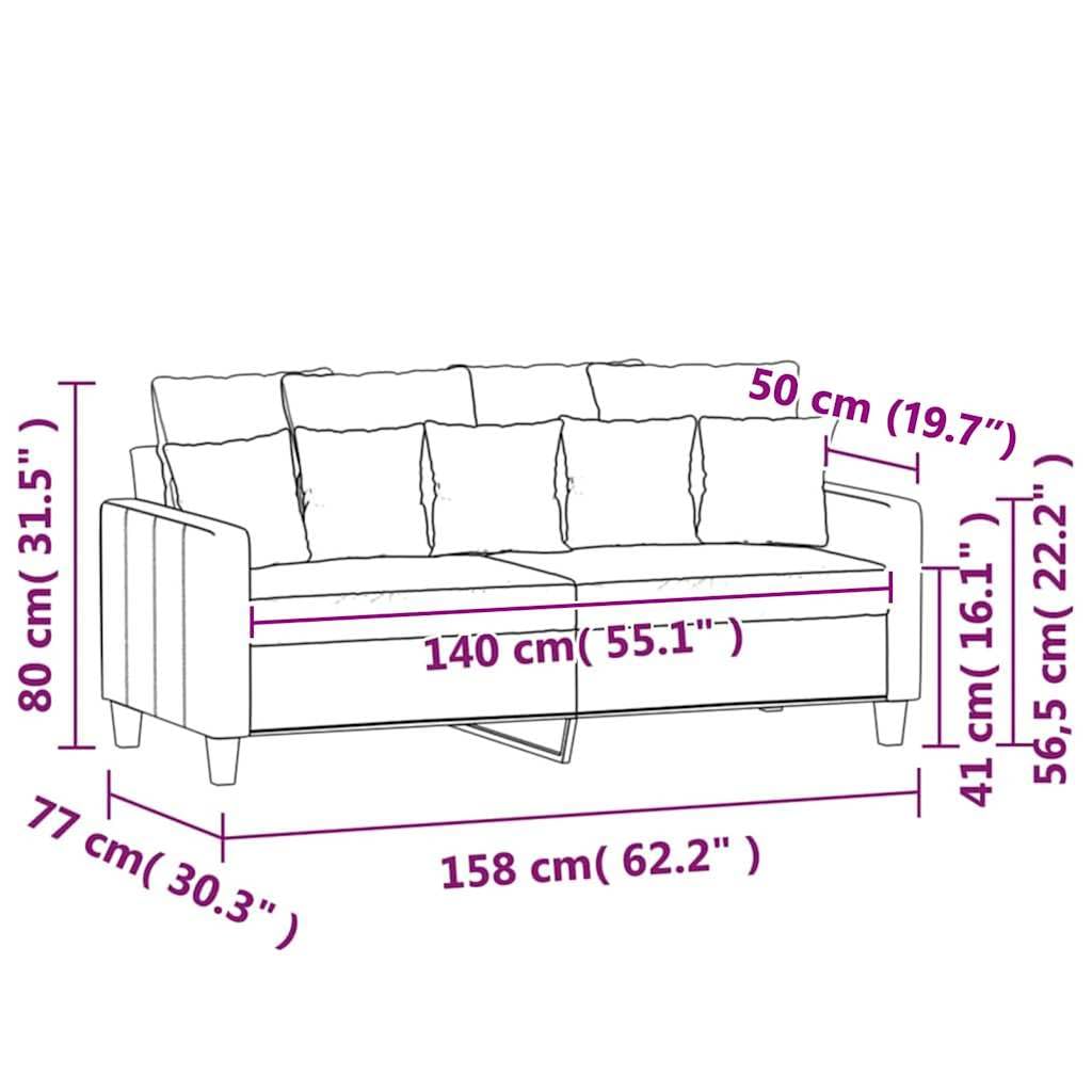 Velvet 2-Seater Sofa X589