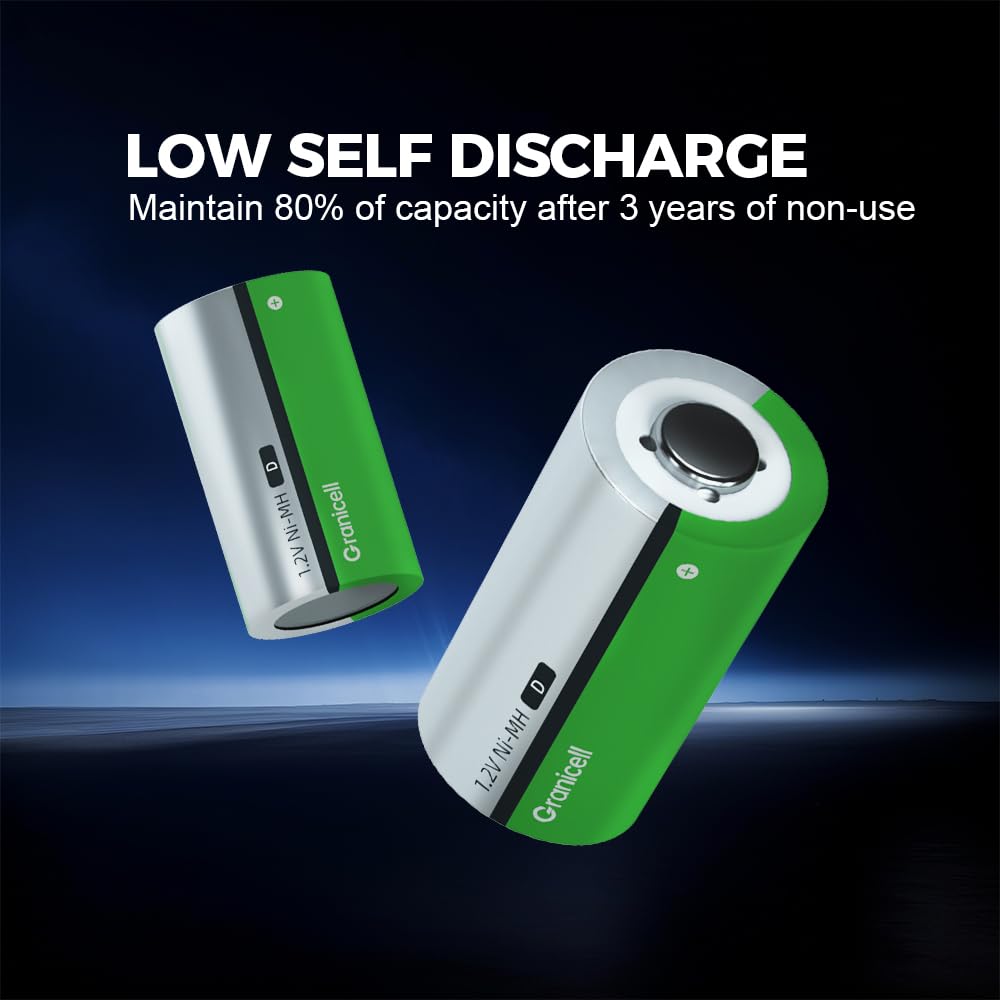 4-Pack D Rechargeable NiMH Batteries I43704