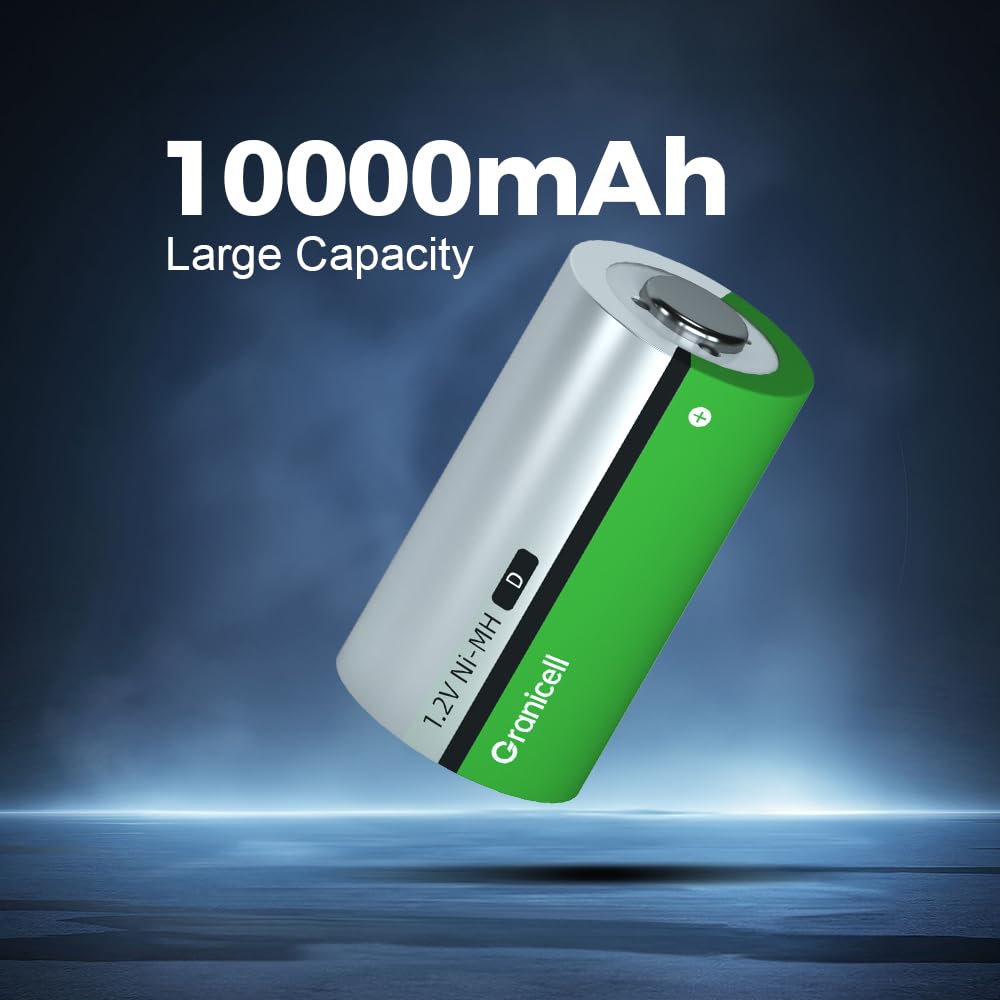 4-Pack D Rechargeable NiMH Batteries I43704