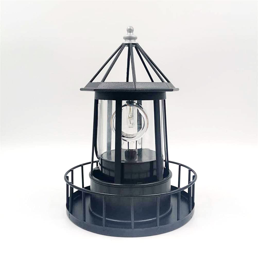 Black Wrought Iron Solar Lighthouse B807943