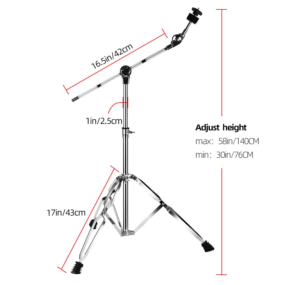 Adjustable Boom and Straight Cymbal Stand with Drum Sticks Holder N905878