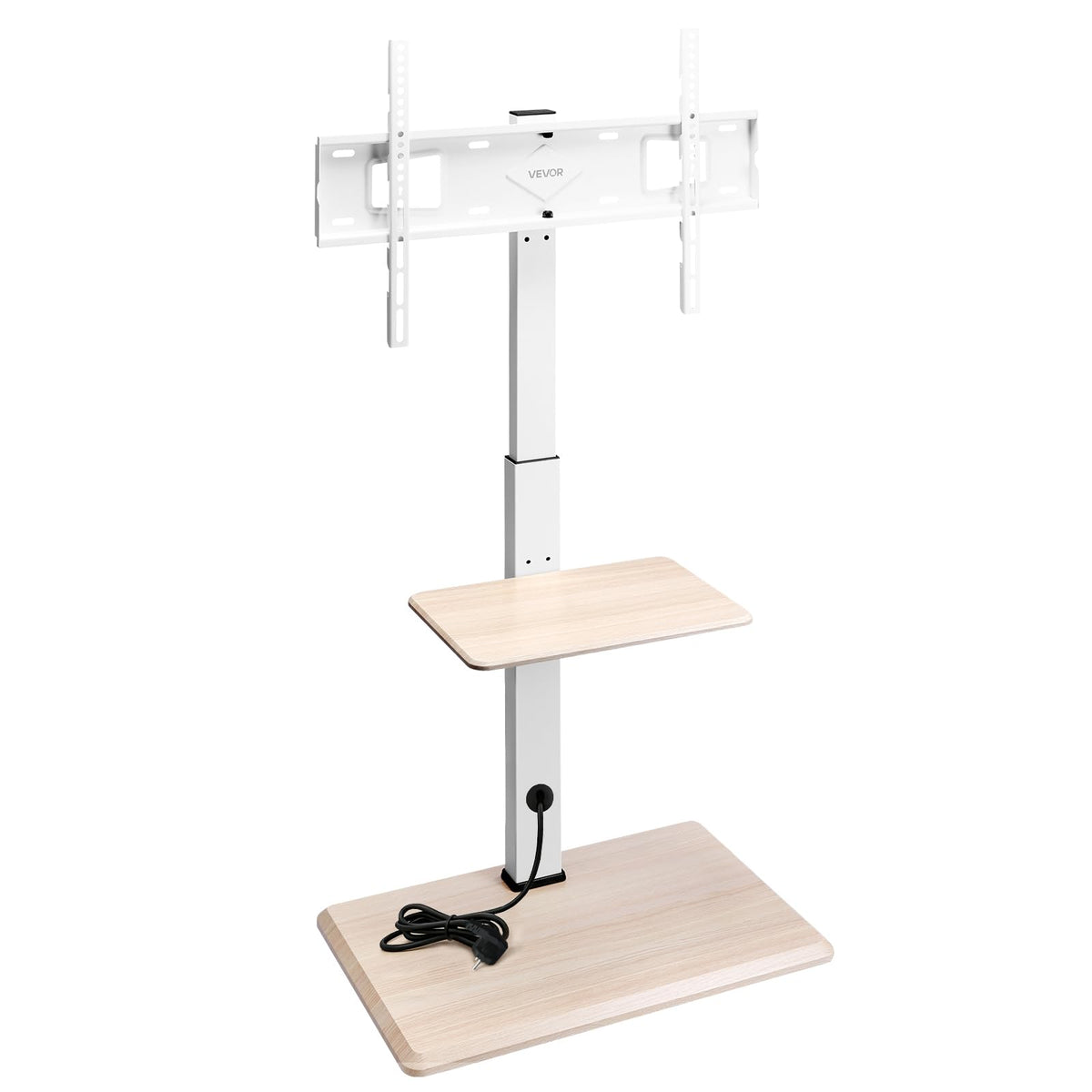 Rolling TV Stand for 32-70 Inch Screens, Height Adjustable with Tray E44940