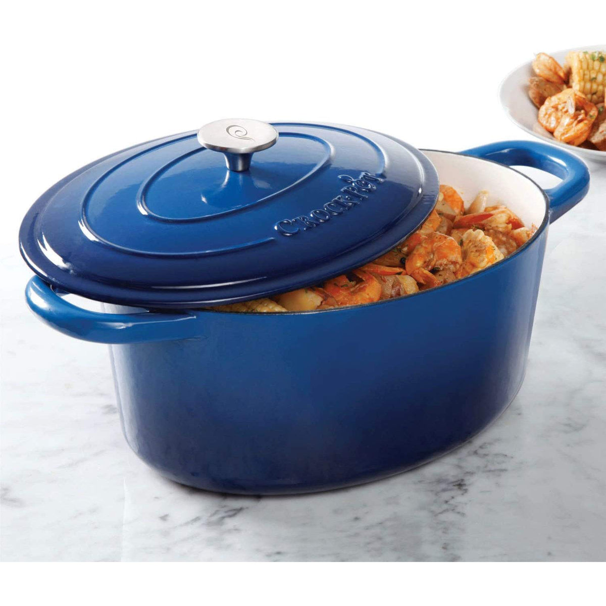 7-Quart Oval Enameled Cast Iron Dutch Oven with Lid C687