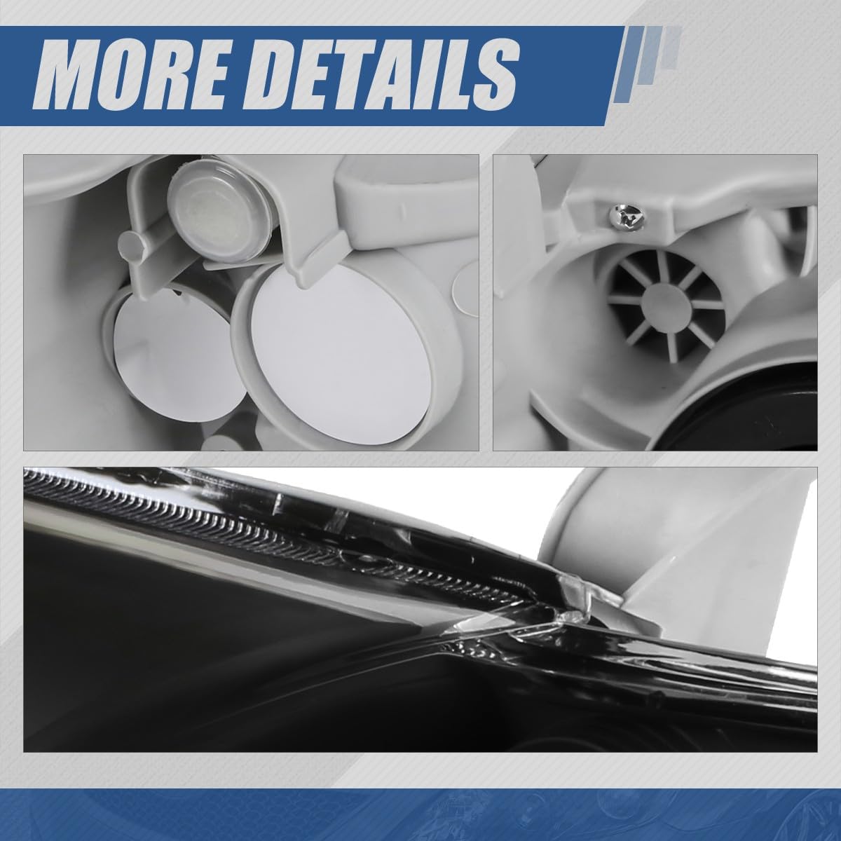 Black Projector Headlights Assembly S6585