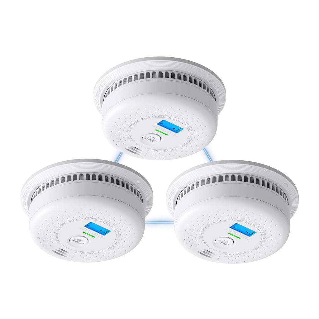 Wireless Interconnected Combination Smoke & CO Alarm 3-Pack H191