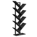 Black 9-Tier Wood Tree Bookshelf G10262