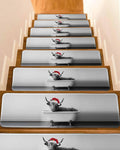 Grey 4 Pack Non Slip Carpet Stair Treads 8x30 inch C74191