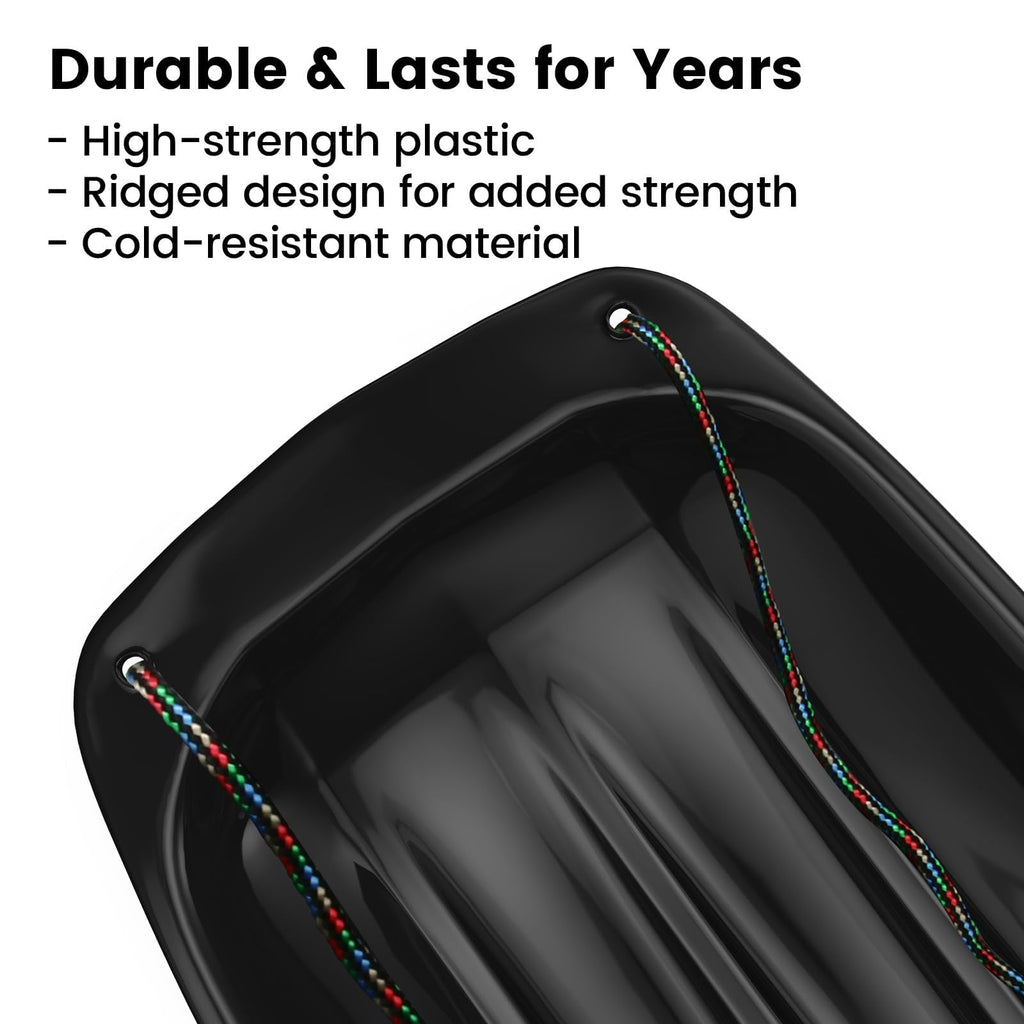 Cold-Resistant Plastic Toboggan Sled with Pull Rope S84781