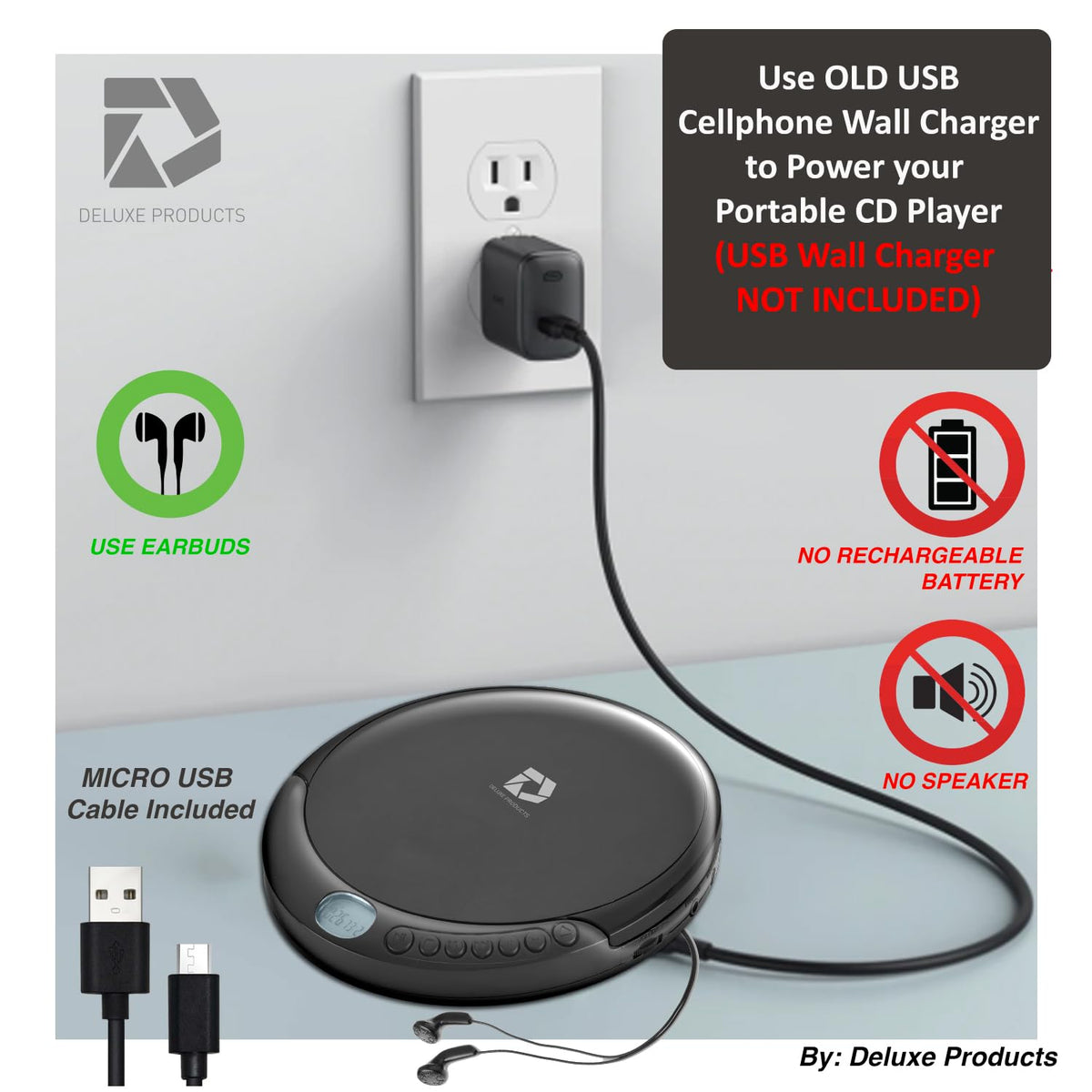 Portable CD Player with 60 Second Anti Skip D442