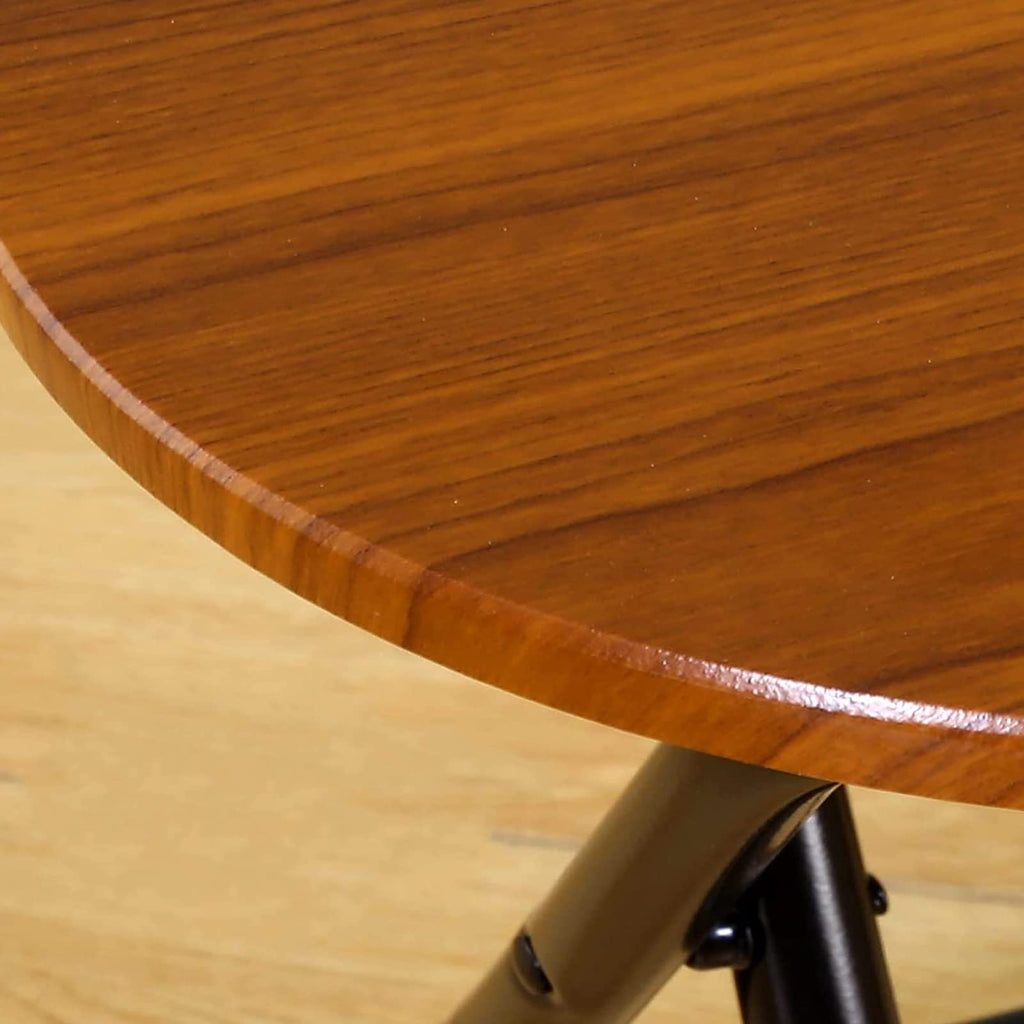 Black Round Folding Stool with Metal Frame L640