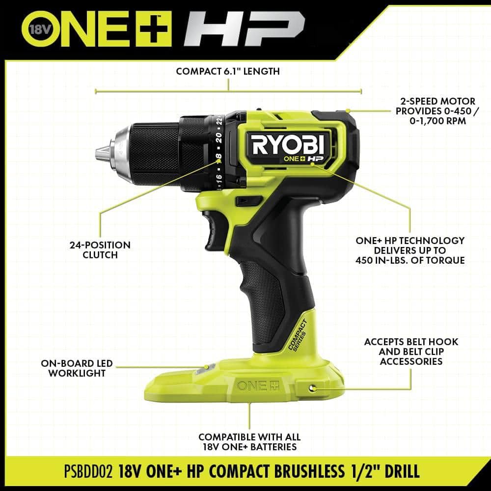 18V Brushless Cordless Compact 2-Tool Combo Kit with Drill/Driver S460