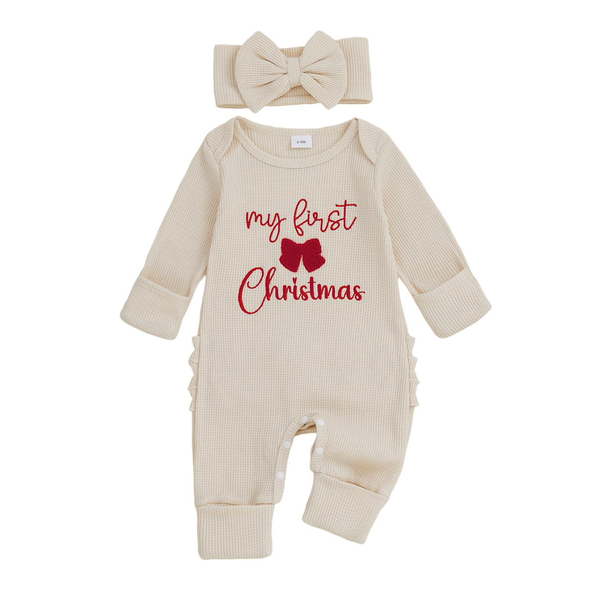 Baby Girl Long Sleeve Jumpsuit with Headband Y984144