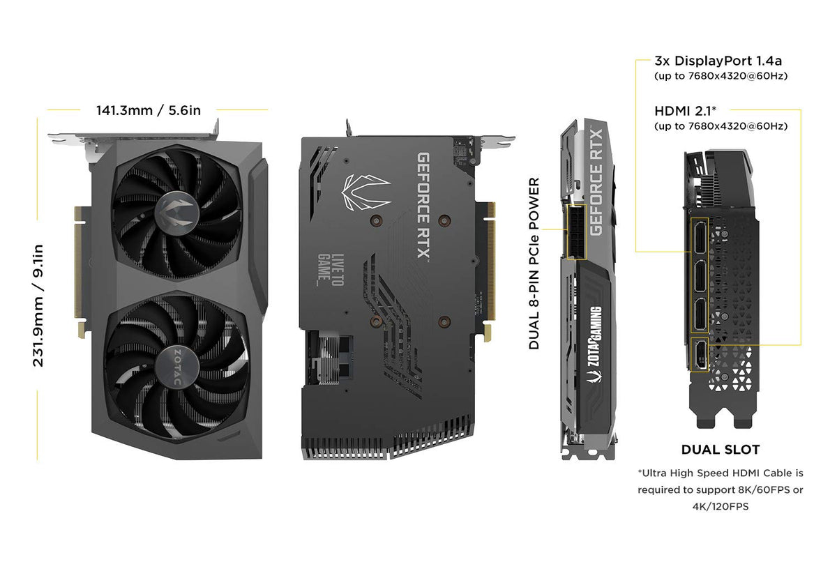 GeForce RTX 3070 8GB GDDR6 Graphics Card Q84402