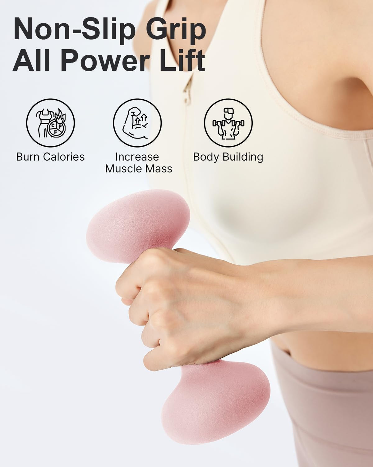 2-15 Pound Non-Slip Dumbbell Set of 2 O784