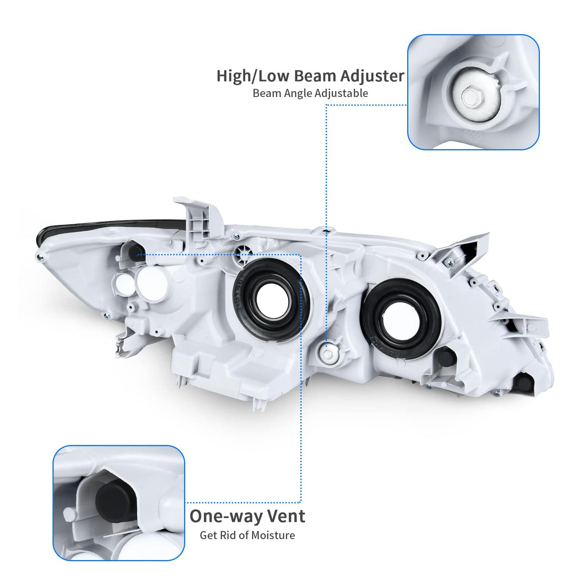 Chrome Housing Headlights W688