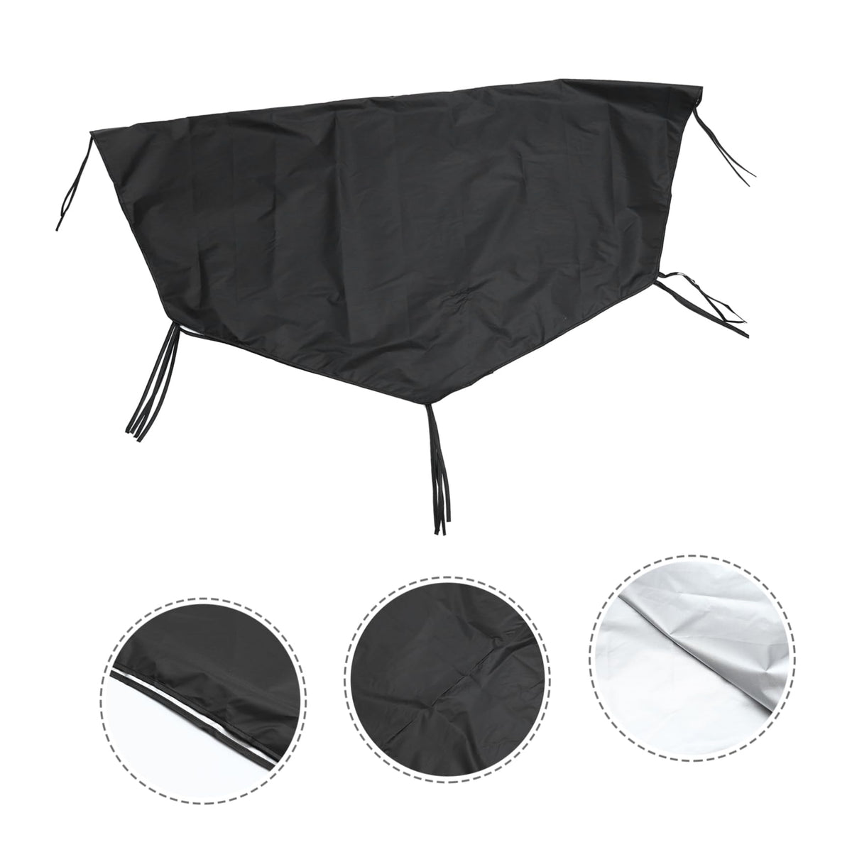 Waterproof Sunproof Dog Playpen Roof Cover 210D Oxford Cloth Black E390533