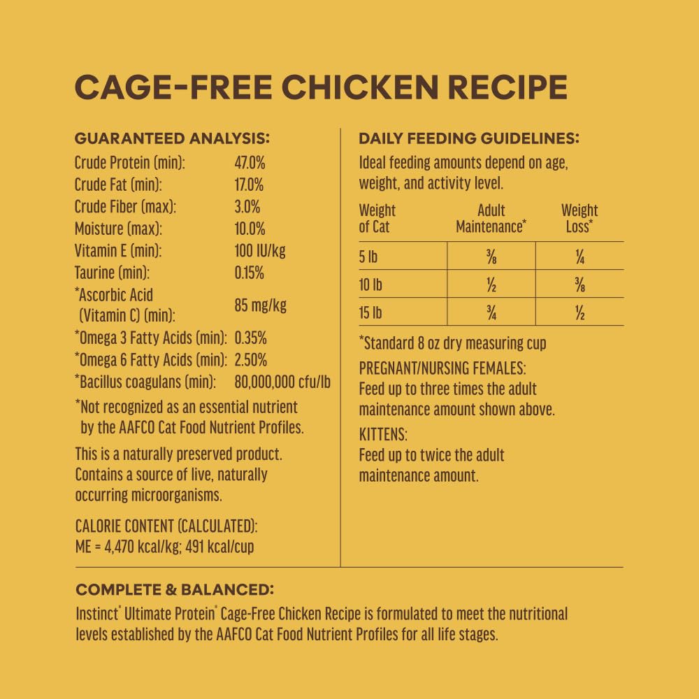Chicken Dry Cat Food 4 lb. Bag V191112