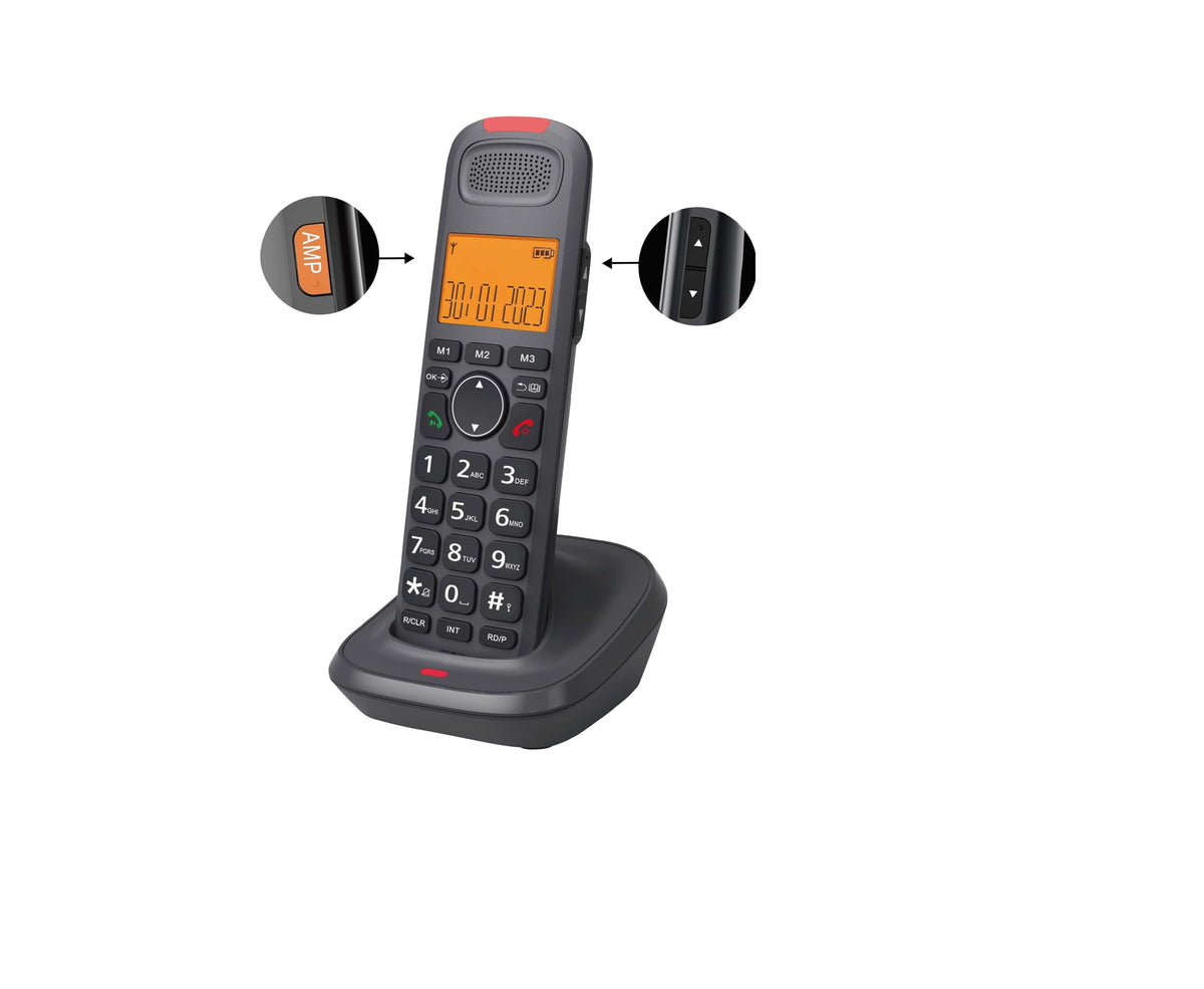 Black Cordless Phone System with Answering Machine P202