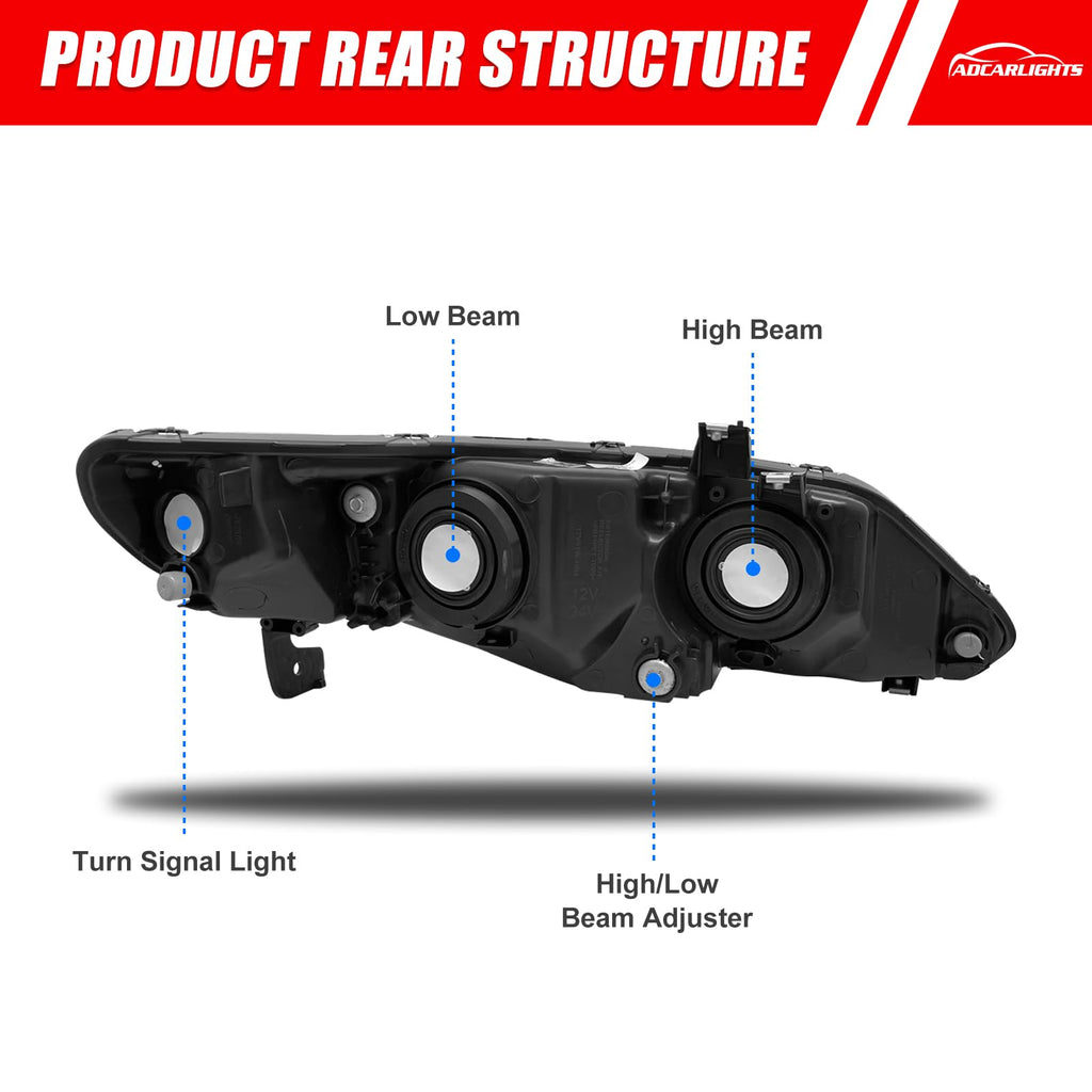 2006-2011 Honda Civic Halogen Headlight U9877