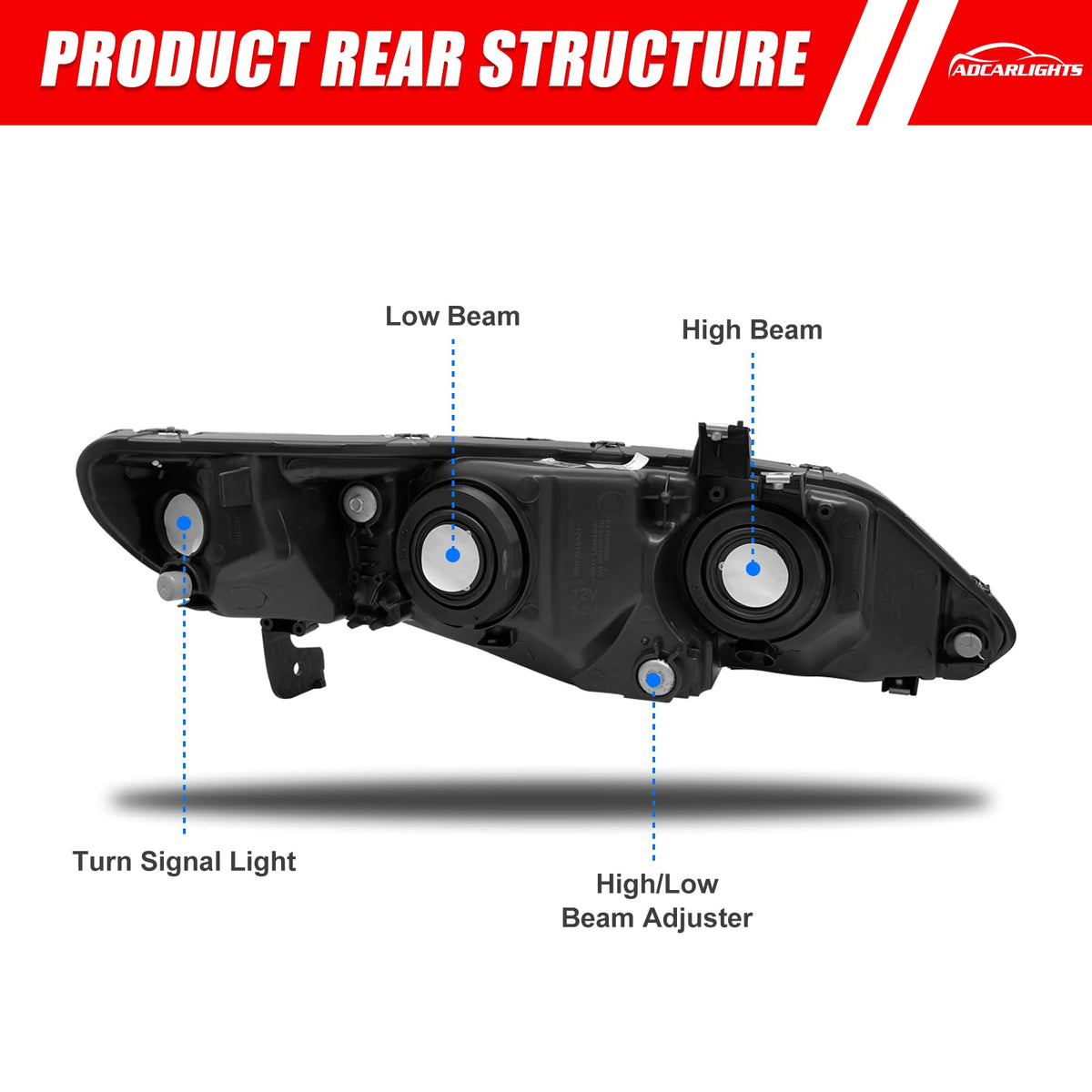 2006-2011 Honda Civic Halogen Headlight U9877