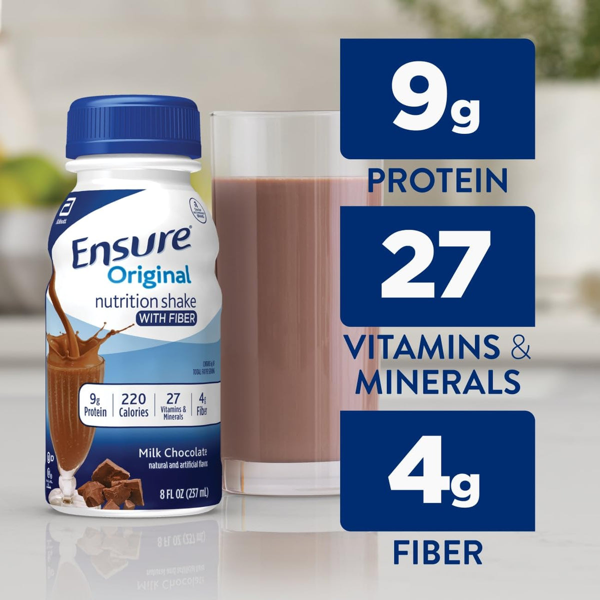 Milk Chocolate Nutrition Shake With Fiber, 24 Pack L78206