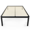 18 Inch Queen Platform Bed Frame with Wooden Slats A50805