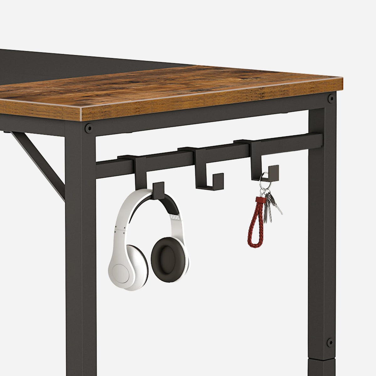 31.5 Inch Computer Desk with Power Outlet and USB Charging Ports T9452