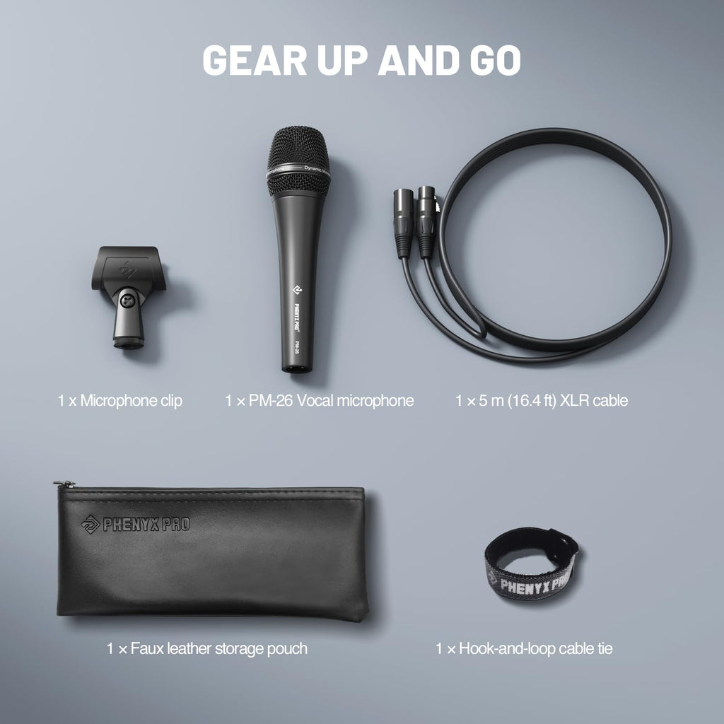 Supercardioid Dynamic Vocal Microphone with XLR Cable D63527