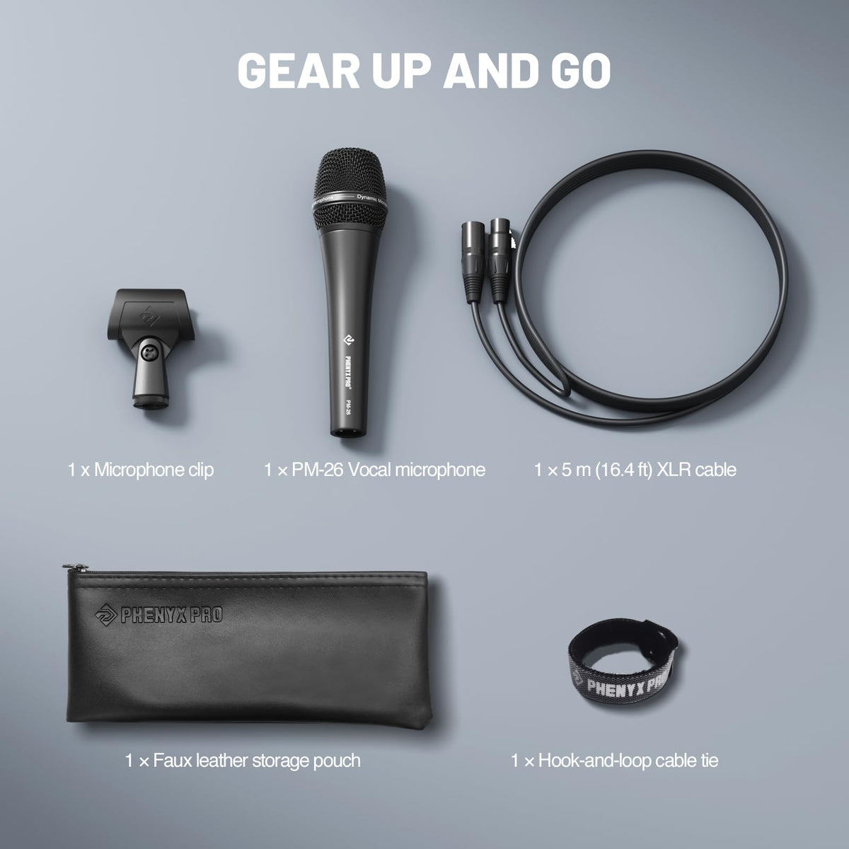 Supercardioid Dynamic Vocal Microphone with XLR Cable D63527