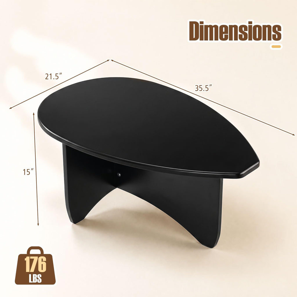 Oval Coffee Table Black L80208
