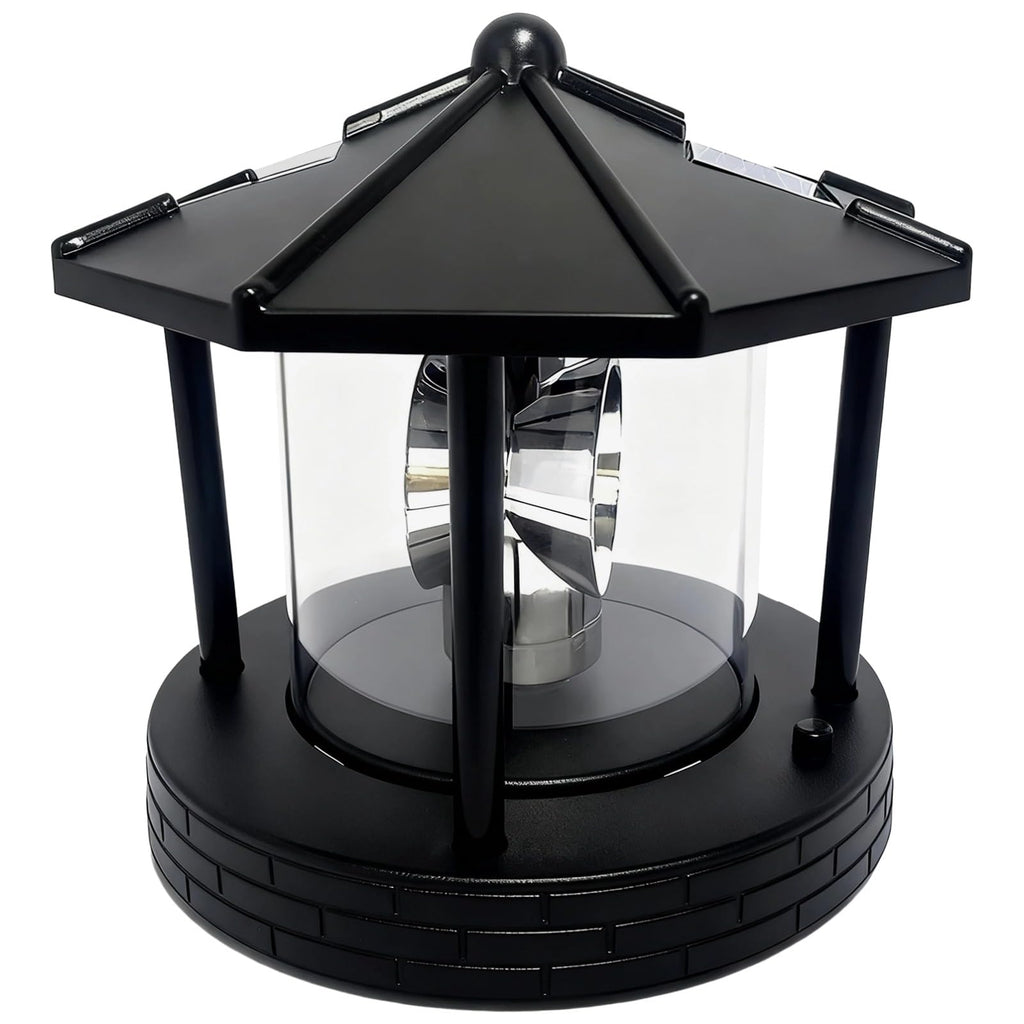 Solar Lighthouse with Rotating Beacon, LED Rotating Lighthouse Lamp, 5.7 x 5.7 x 6.9 in N319607