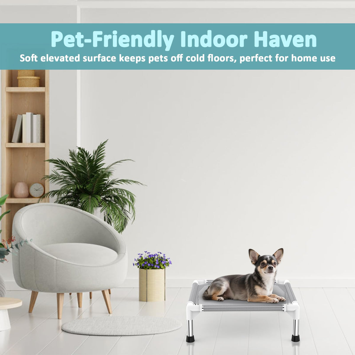 Lightweight Elevated Dog Bed with Cooling Fabric N846