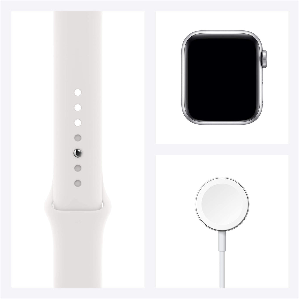 Silver Aluminum Case with White Sport Band Smartwatch T1391