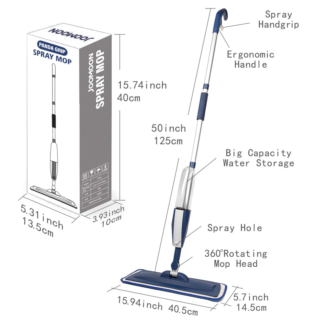 Wet Spray Mop with 14 oz Bottle & 3 Microfiber Pads X609