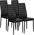 Black Faux Leather Dining Chairs Set of 4 X49989