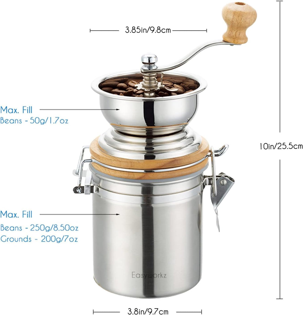 34 oz French Press and Manual Coffee Grinder with Canister P241