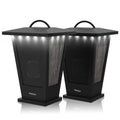 Pinao Black Waterproof Bluetooth Speakers 2 Packs 20W with LED Lights I3174