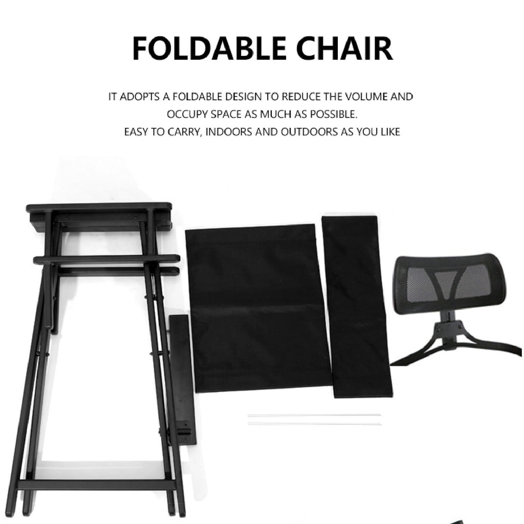 Extra Tall Foldable Makeup Artist Stool Chair with Head Rest E5035