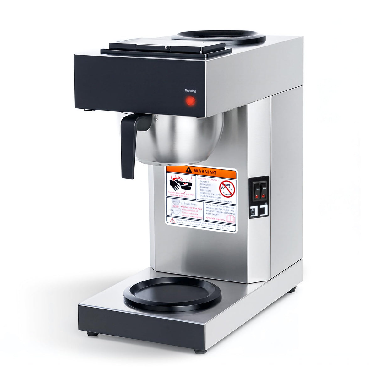 Commercial Pour Over Coffee Maker with 2 Warmers X72174
