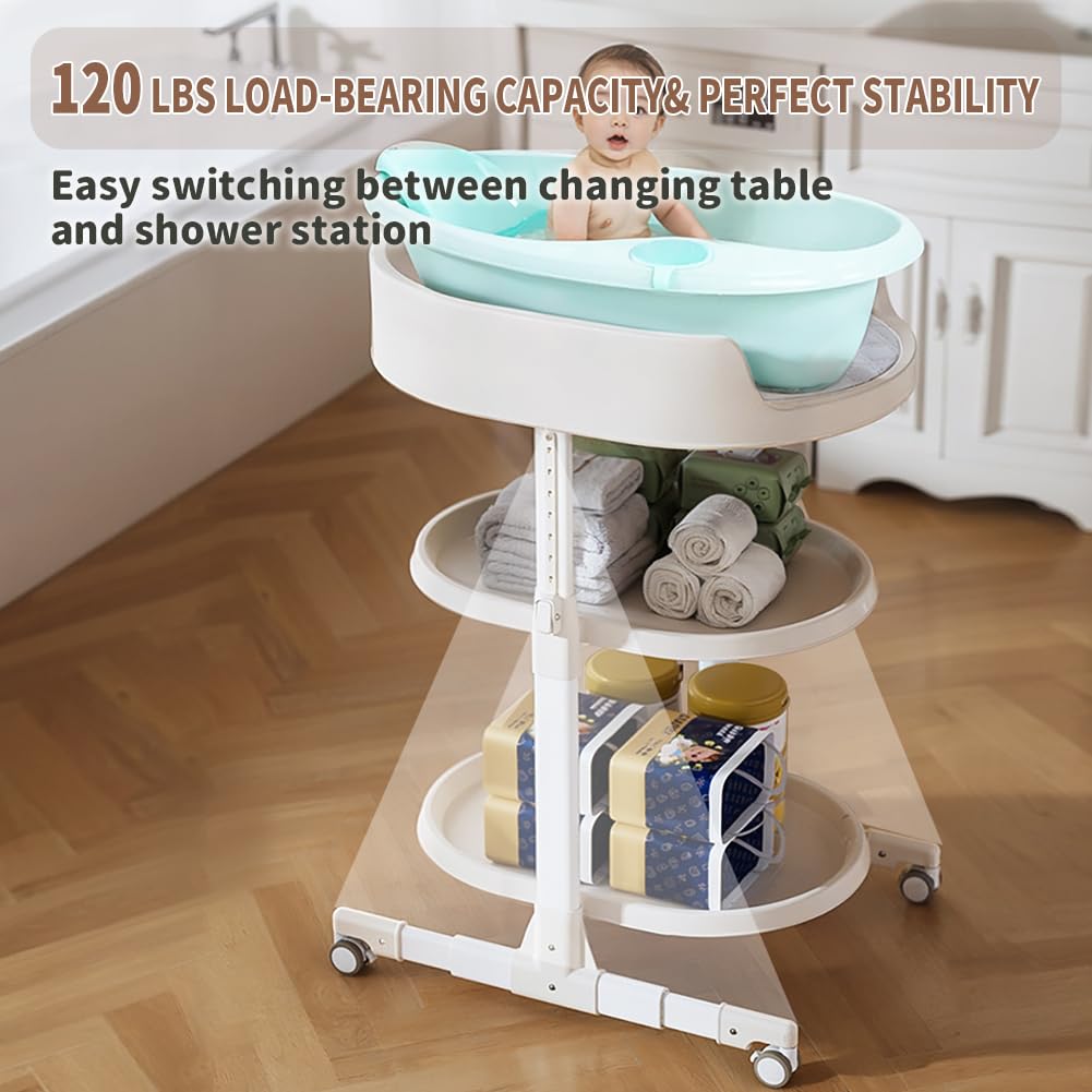 Portable Baby Diaper Changing Station with Storage Drawers G527711