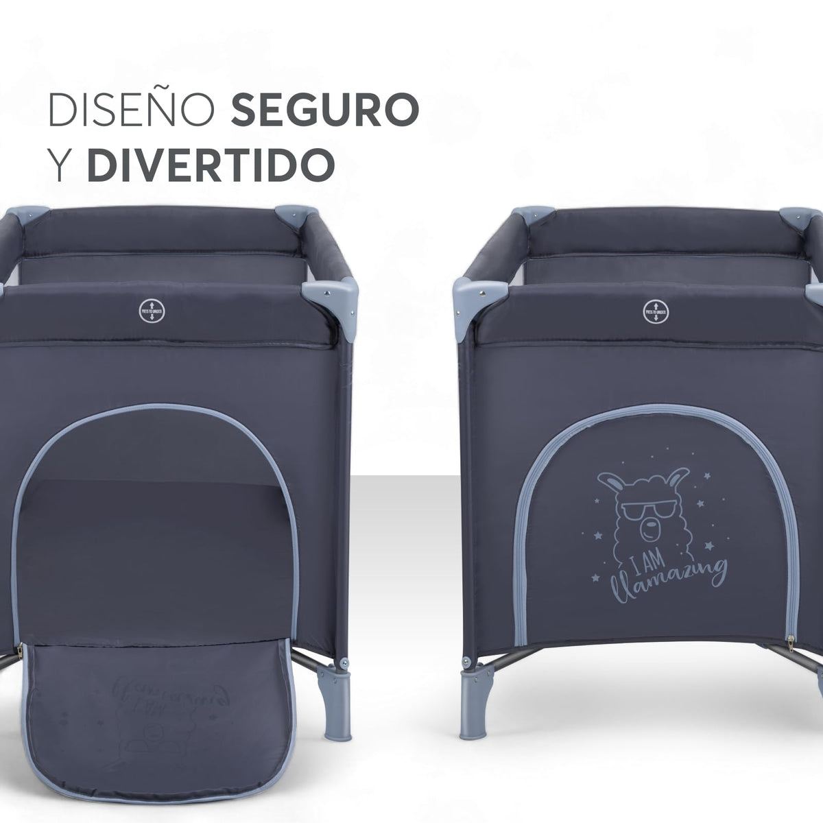 Foldable Lightweight Travel Cot with Carry Bag, Navy Blue Y78818