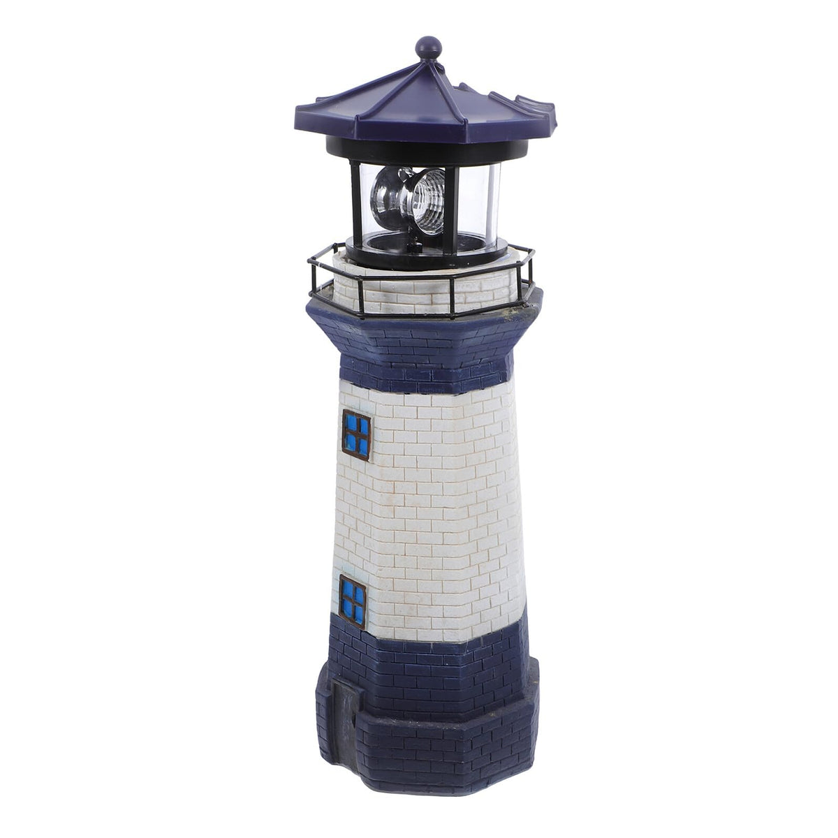Solar Rotating Lighthouse Light Outdoor Waterproof Garden Decor Z211571