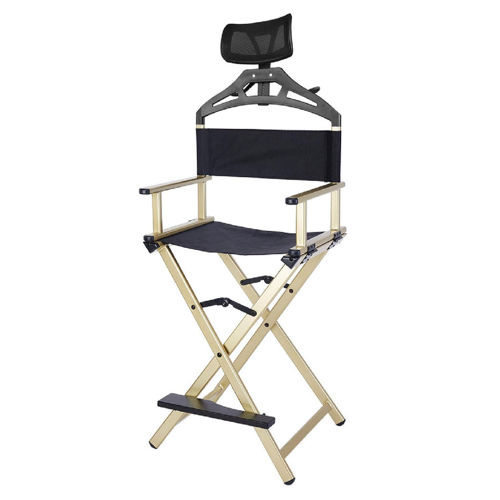 Extra Tall Foldable Makeup Artist Stool Chair with Head Rest E5035