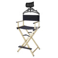 Extra Tall Foldable Makeup Artist Stool Chair with Head Rest E5035