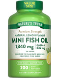 Fish Oil Omega 3 1340 mg 200 Mini Softgels U51355