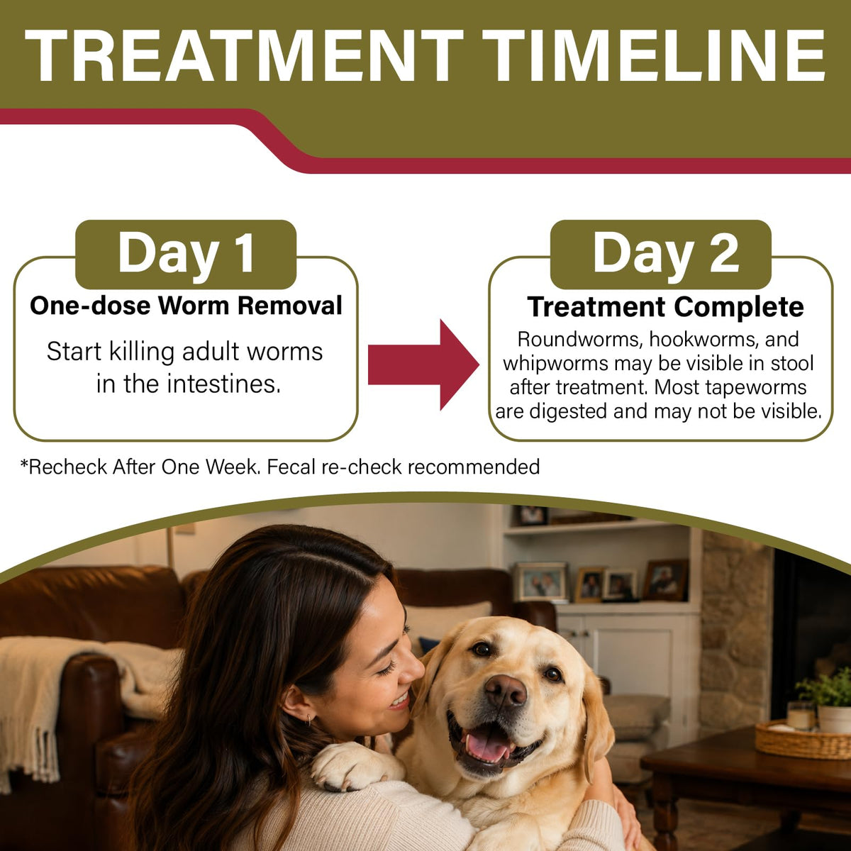 Chewable Dewormer for Dogs Over 45 lbs, 50 Beef Flavored Chewables L274228