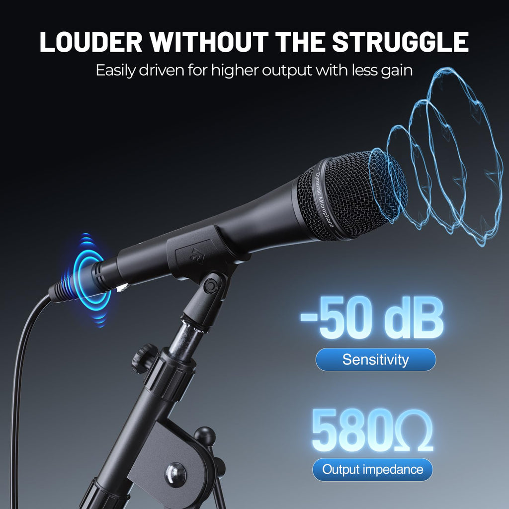 Supercardioid Dynamic Vocal Microphone with XLR Cable D63527