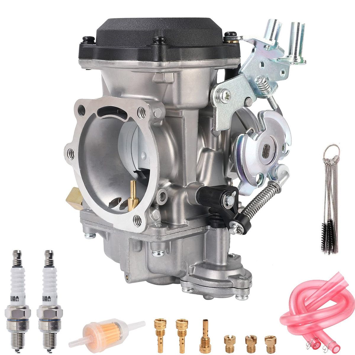 CV40 Carburetor with Fuel Filter Spark Plugs Jets L535